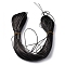 PU Leather Thread Cord, Flat, for DIY Jewelry Making, Black, 2.5~3x1mm, about 107.17~109.36 Yards(98~100m)/Bundle