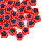 Plating Opaque Acrylic Beads, Metal Enlaced, Star, Red, 9.5x10x5mm, Hole: 1.6mm, about 1850pcs/500g