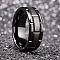 Stainless Steel Finger Rings for Unisex, Black, US Size 10(19.8mm)