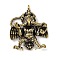 Brass Pendants, Cadmium Free & Lead Free, Eagle, Antique Golden, 41.5x34x15.7mm, Hole: 2mm