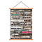 Cotton & Linen Hanging Painting, with Word Pattern, Decoration Accessories, Rectangle, Coffee, 440x280mm