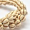 Dyed Synthetic Turquoise Bead Strands, Pumpkin, Beige, 20x15mm, Hole: 1mm, about 228pcs/1000g