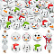 PH PandaHall 6 Styles 20mm Wood Snowman Beads, 60pcs Large Hole Snowman Beads White Ball Head Beads Wooden Beads with 4.5mm Hole Spacer Beads for Hanging Ornaments Class Farmhouse Craft Christmas