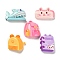 Resin Cabochons, School Supplies, Mixed Shapes, Mixed Color, 17~26.5x19.5~31x7.5~9.5mm