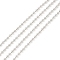 Anti-Tarnish Rhodium Plated 925 Sterling Silver Ball Chains, Unwelded, Platinum, 2mm