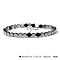 Personal Black Agate Stone Bracelet for Men Women Vintage Style Elastic Cord Jewelry