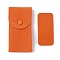 Flocky Velvet Watch Storage Pouches, Double-Sided Envelope Watch Bag with Button, Rectangle, Coral, 13.4x7.1cm