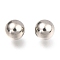 Non-Tarnish 201 Stainless Steel Beads, No Hole/Undrilled, Solid Round, Stainless Steel Color, 8mm