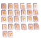 26Pcs 26 Styles Rectangle Natural Rose Quartz Lettern Stones, Healing Stones for Chakras Balancing, Crystal Therapy, Meditation, Reiki, Divination Stone, 20x5x6mm, 26pcs/set