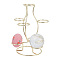 7-Slot Iron Easter Egg Display Stands, Metal Crystal Ball Sphere Display Rack for Home Decoration, Golden, 15x13.5x20.3cm