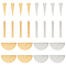 DICOSMETIC 24Pcs 3 Style 2 Colors Stainless Steel Flat Half Circle Disc Pendant Rectangle Blank Stamping Tag Pendants Triangle Blank Charms for DIY Jewelry Making