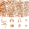 PandaHall 400pcs Brass Jewelry Making Kit, 100pcs Open Bead Tips Knot Covers 100pcs Wire Guardians 100pcs Tube Crimp Beads 100pcs Crimp Bead Knot Covers for Earrings Necklaces DIY Jewelry, Golden