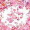 Opaque & Transparent Acrylic Beads, Mixed Shapes, Pink, 3.5~42.5x3.5~47x3.5~18mm, Hole: 1.6~4.5mm