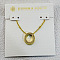 Brass Initial Pendant Necklaces for Women, Golden, Letter O, 15.75 inch(40cm)