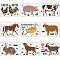 Plastic Reusable Drawing Painting Stencils Templates Sets, for Painting on Fabric Canvas Tiles Floor Furniture Wood, Animal Pattern, 29.7x21cm, 9pcs/set
