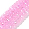 Baking Electroplate Glass Beads Strands, AB Color, Faceted, Rondelle, Violet, 6x5mm, Hole: 1mm, about 80~85pcs/strand, 38~40cm