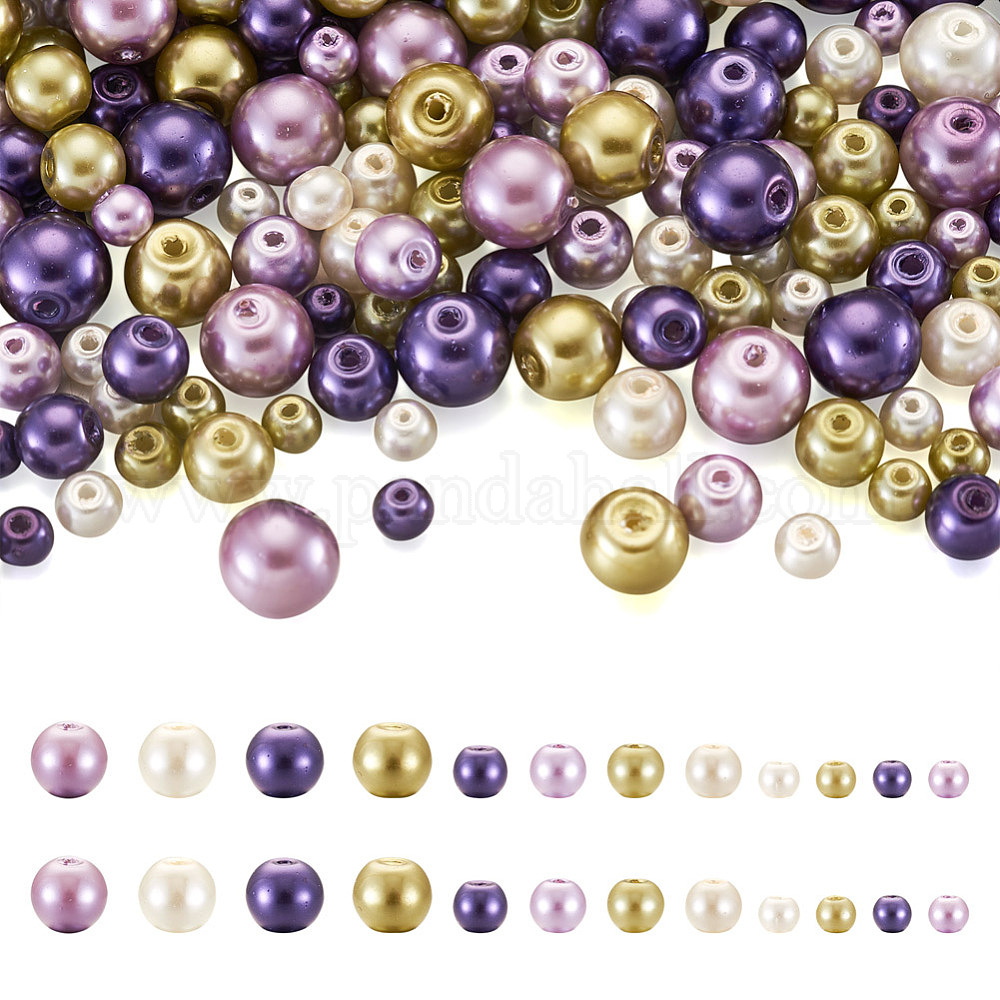 Wholesale Cheriswelry 12 Strands 12 Styles Baking Painted Pearlized ...