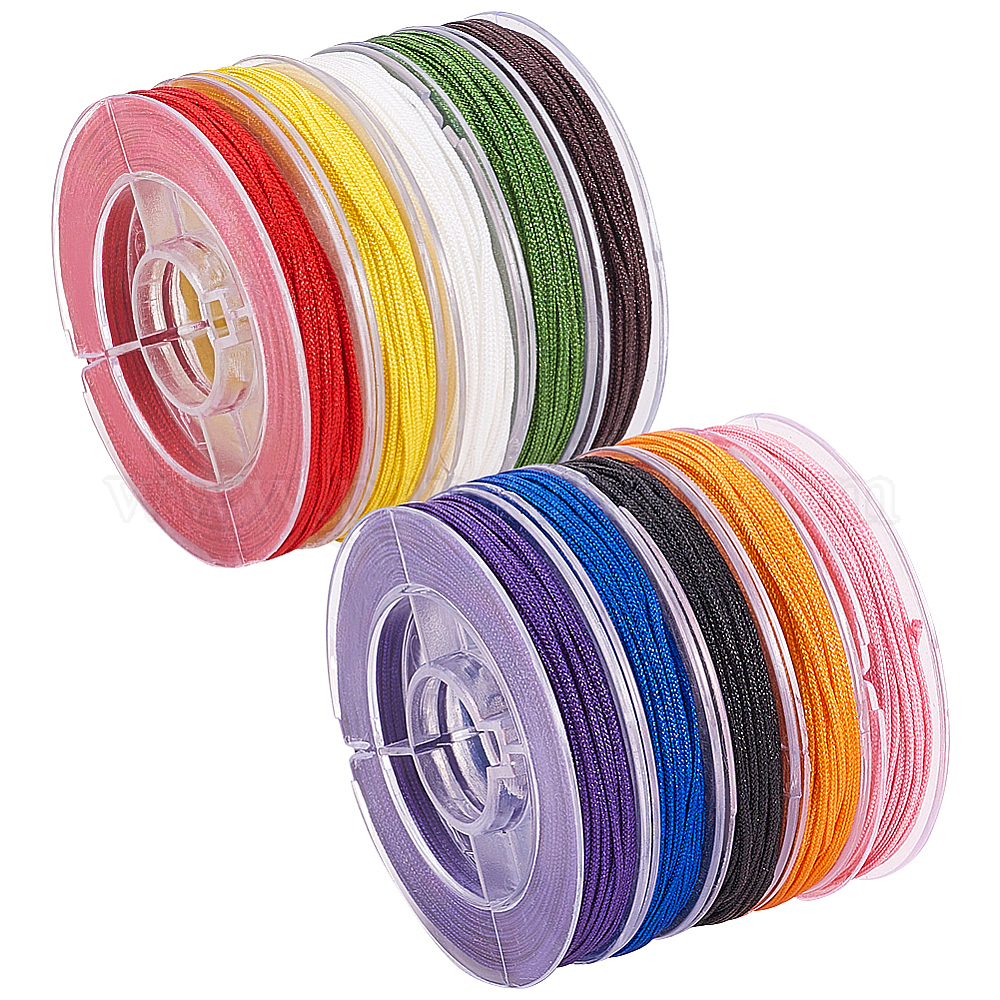 Shop PandaHall 10 Color 0.8mm Chinese Knotting Cord Braided Nylon
