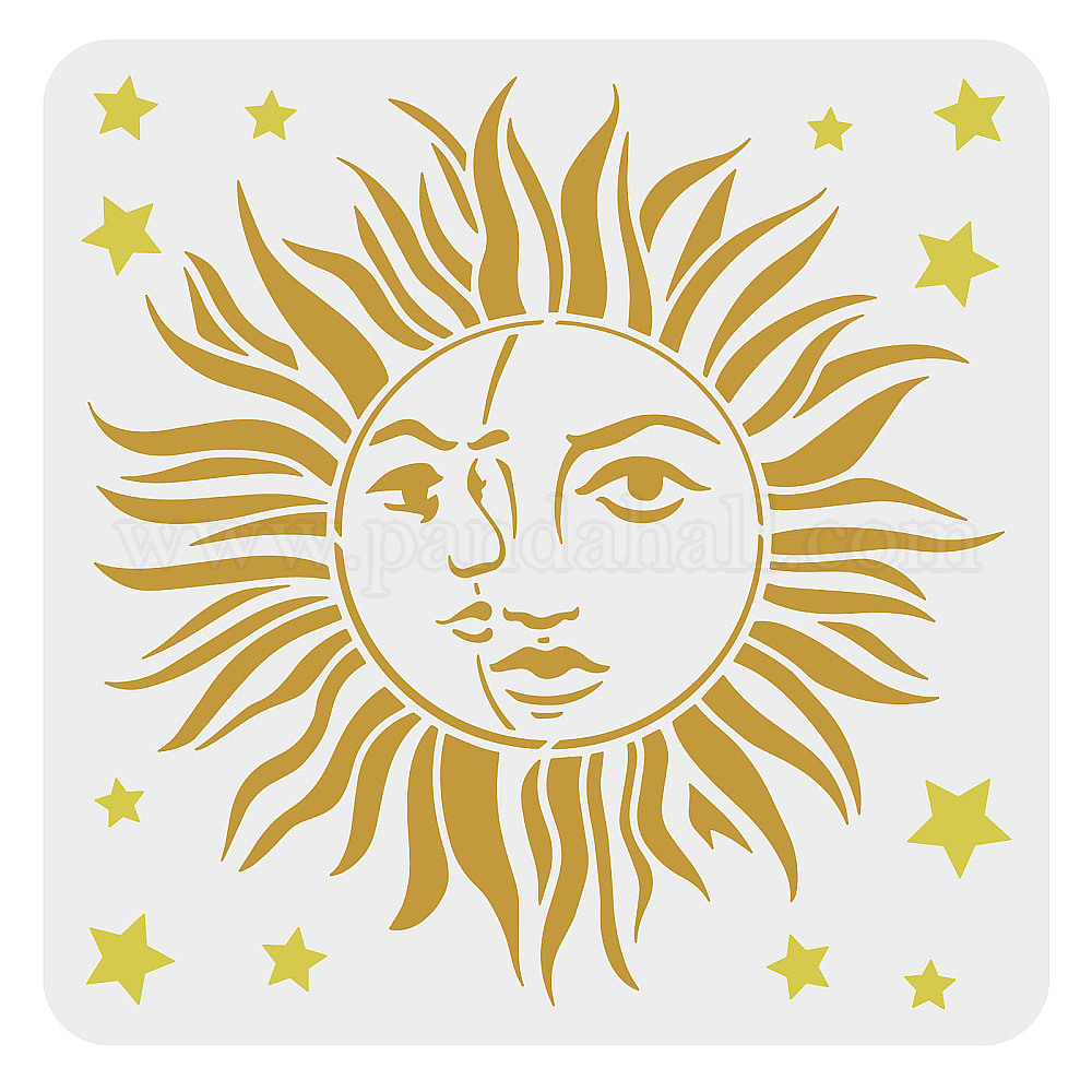 Shop FINGERINSPIRE Sun Stencil For Painting 30x30cm Reusable Sun ...