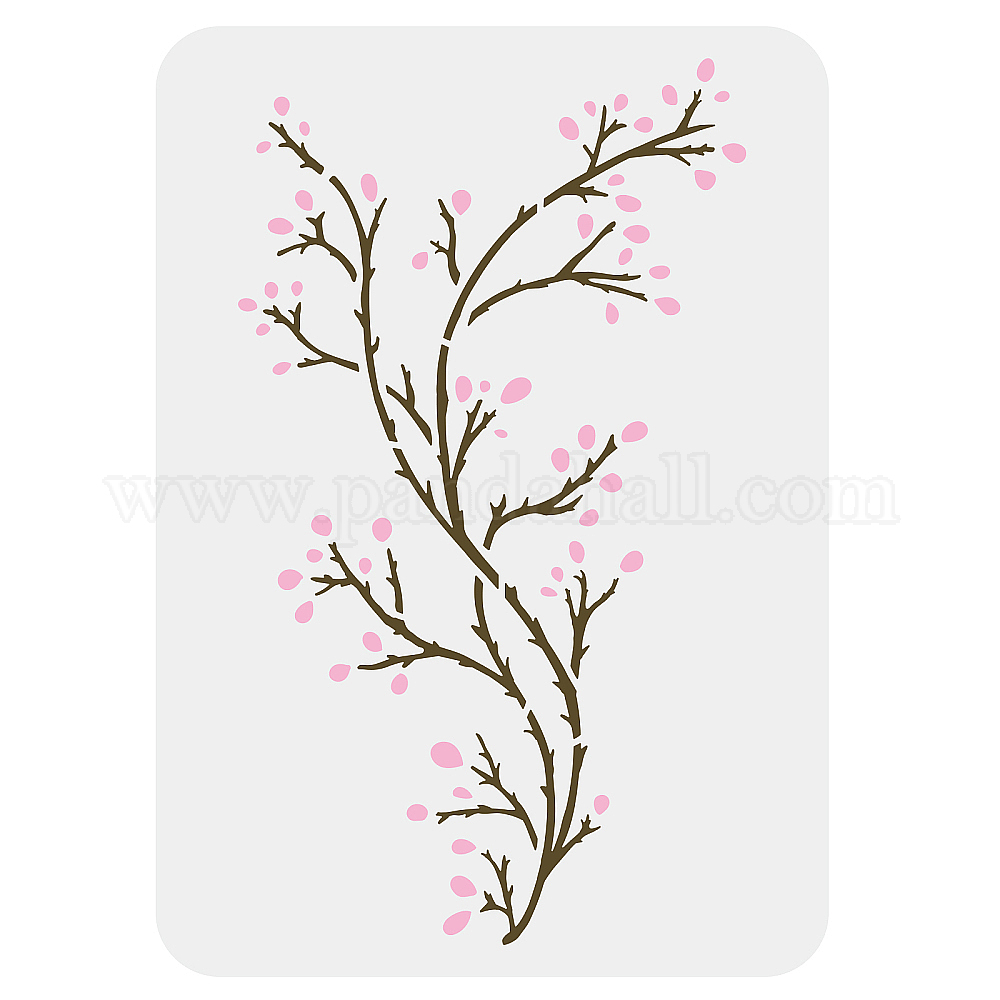 Wholesale FINGERINSPIRE Branch Painting Stencils 11.7x8.3 inch Large