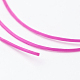 韓国の平らな弾性結晶ストリング  弾性ビーズ糸  ストレッチブレスレット作り用  濃いピンク  0.5mm  約546.8ヤード（500m）/ロール EW-G005-0.5mm-33-3