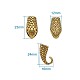 Cierres de cabeza de serpiente y gancho de aleación de estilo tibetano TIBE-TA0001-06-7