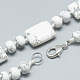 Natural Howlite Beaded Necklaces NJEW-S395-11-2