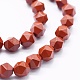 Rosso naturale perline di diaspro fili G-K260-05A-1