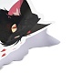 50 Stück selbstklebende Cartoon-Aufkleber aus PVC in Form einer schwarzen Katze STIC-G001-07-4