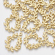 滑らかな表面の合金リンクコネクター  枝とティアドロップ  マットゴールドカラー  20x16x1.5mm  穴：1mm PALLOY-S117-024-2