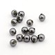 Half Drilled ABS Plastic Imitation Pearl Round Beads OACR-F002B-19-1