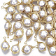 Pendentifs enveloppés de fil de perles imitation plastique ABS KK-N235-003-1