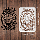 FINGERINSPIRE Lion Head Stencil Template DIY-WH0202-202-2