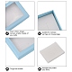 厚紙のジュエリーボックス  リングのために  ネックレス  ピアス  内部に透明な窓とスポンジ付き  長方形  ミックスカラー  9.2x7.2~7.3x2.5cm CBOX-N012-14-3