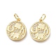 Brass Micro Pave Clear Cubic Zirconia Charms ZIRC-L076-050G-1