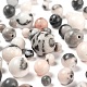 340 Stück 4 Stil natürliche rosa Zebra-Jaspis-Perlen G-LS0001-40-4