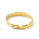 304 ステンレススチール製ループリングベース  調節可能な指輪  ゴールドカラー  3x1mm  穴：1.2mm  内径：18mm KK-I674-02G-A-3