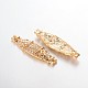 Rose Gold Plated Horese Eye Alloy Rhinestone Multi-Stone Links Connectors RB-J422-01RG-1
