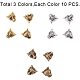 PandaHall Elite 30pcs 3 Color Tibetan Alloy Leopard Head Beads Connector Charm Beads Metal Spacers for Bracelet Necklace Earrings Jewelry Making TIBE-PH0004-60-LF-2