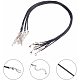 PandaHall Elite 24 pcs 30/25/15x25/20/14mm 3 Size Silver Iron Spiral Bead Cages Pendants with 24 pcs 17 inch Black Imitation Leather Cord Chain for Jewelry Making DIY-PH0019-12-3