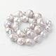 Hebras de perlas keshi de perlas barrocas naturales PEAR-R064-09-2