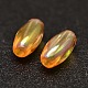 AB Color Plated Rice Electroplated Eco-Friendly Transparent Acrylic Beads PACR-I002-15-2