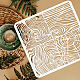 FINGERINSPIRE Wood Grain Stencil 11.8x11.8 inch Woodgrain Stencils Template Plastic Annual Rings Pattern Painting Stencil Large Reusable DIY Art and Craft Stencils for Painting Home Wall Decor DIY-WH0391-0034-3
