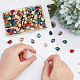 SUPERFINDINGS 175Pcs 7 Colors Teardrop Sew on Rhinestone Bright Flat Back Beads Buttons Crystal Faceted Embellishments Buttons for Clothes Garment RGLA-FH0001-01-3