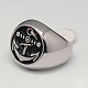 Personalized Men's Wide 316 Stainless Steel Rings RJEW-F006-031-2