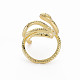 Snake Shape Rack Plating Alloy Wide Band Rings RJEW-Q163-025A-RS-2