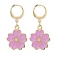8 Paar 8-farbige Legierungs-Emaille-Blume-Ohrringe für Frauen EJEW-JE05143-3