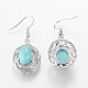 Synthetic Turquoise Dangle Earrings EJEW-G215-06P-2
