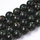 Fili assemblati di perline di bronzite sintetica e fluorite verde G-S366-048-1