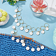 Nbeads 2Pcs 2 Style Alloy Enamel Flat Round Charm Knitting Row Counter Chains HJEW-NB0001-87A-5